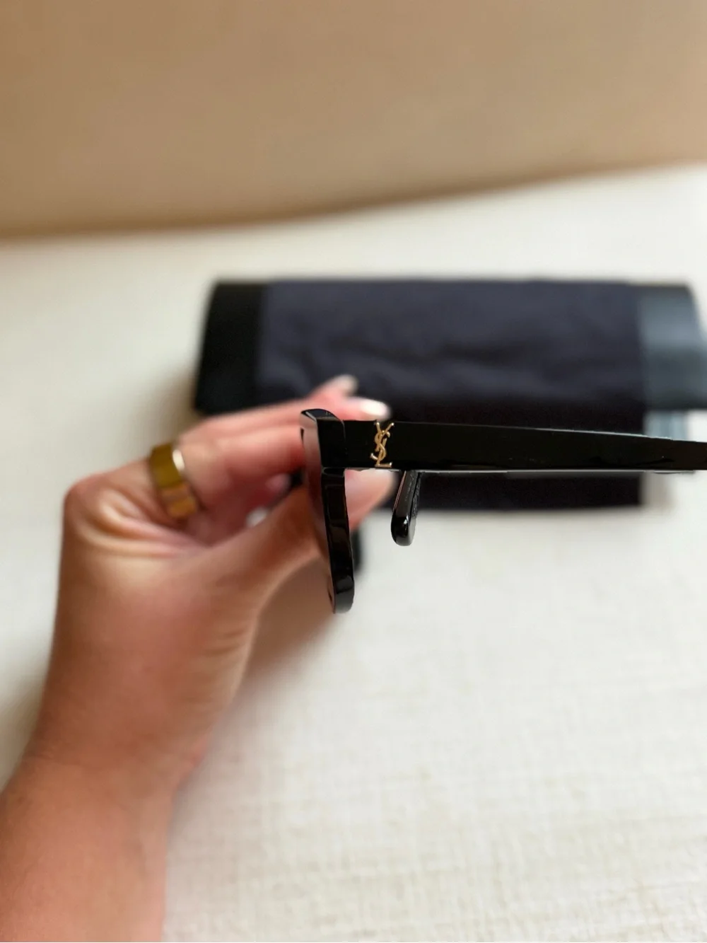 Saint Laurent Black Round Sunglasses